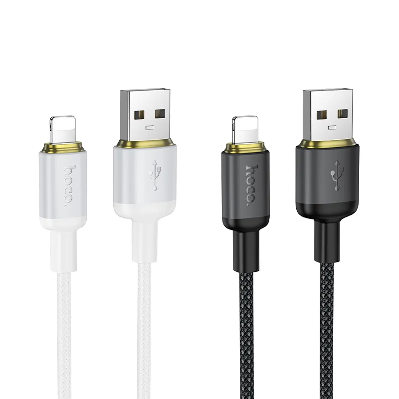 Cable USB A to Lightning Hoco 2,4A 1 m X128 Benefit black