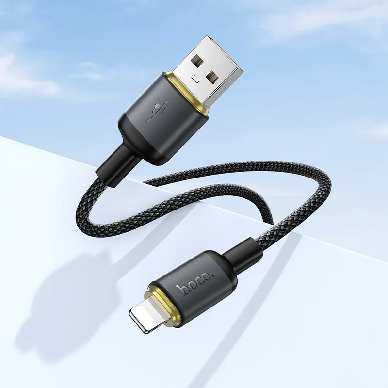 Cable USB A to Lightning Hoco 2,4A 1 m X128 Benefit black