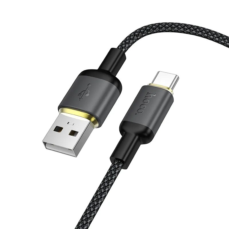 Cable USB A to USB C Hoco 3A 1 m X128 Benefit black