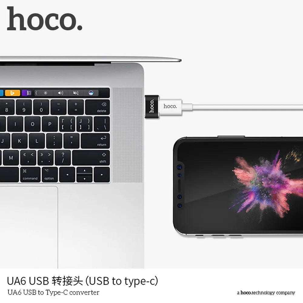 HOCO adapter OTG USB to Typ C UA6 schwarz