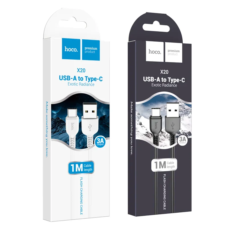 HOCO cable USB kabel Flash Typ C X20 1 m weiß