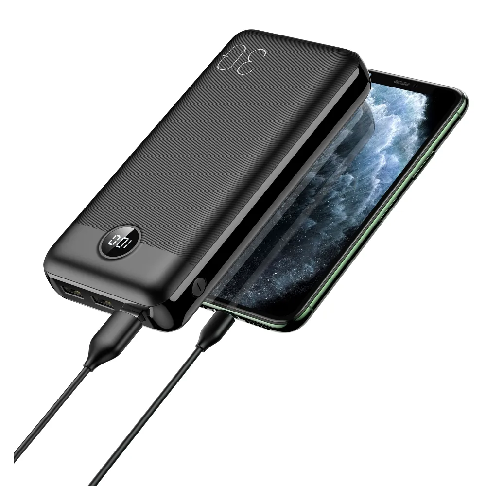 VEGER powerbank 30 000 mAh PD QC3.0 3A 20W L30 (W3008PD) schwarz