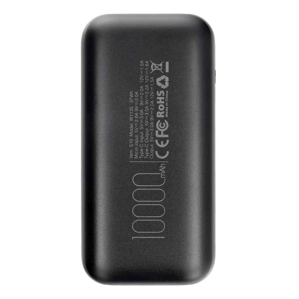 VEGER Powerbank 10 000 mAh PD QC3.0 3A 20W S10 (W1135) schwarz