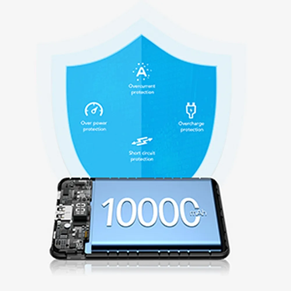 VEGER Powerbank 10 000 mAh PD QC3.0 2A 22.5W S11 (W1140) schwarz