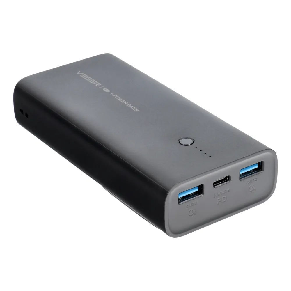 VEGER Powerbank 10 000 mAh PD QC3.0 20W ACE100 (W1146) schwarz