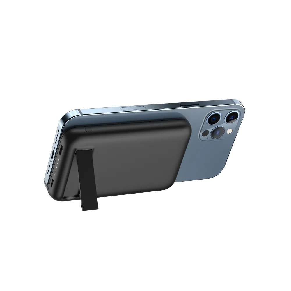 VEGER Powerbank 5 000 mAh mit induktivem Laden kompatibel mit MagSafe PD QC3.0 2A 20W MagOn Kick (V0553P / W0553P) schwarz