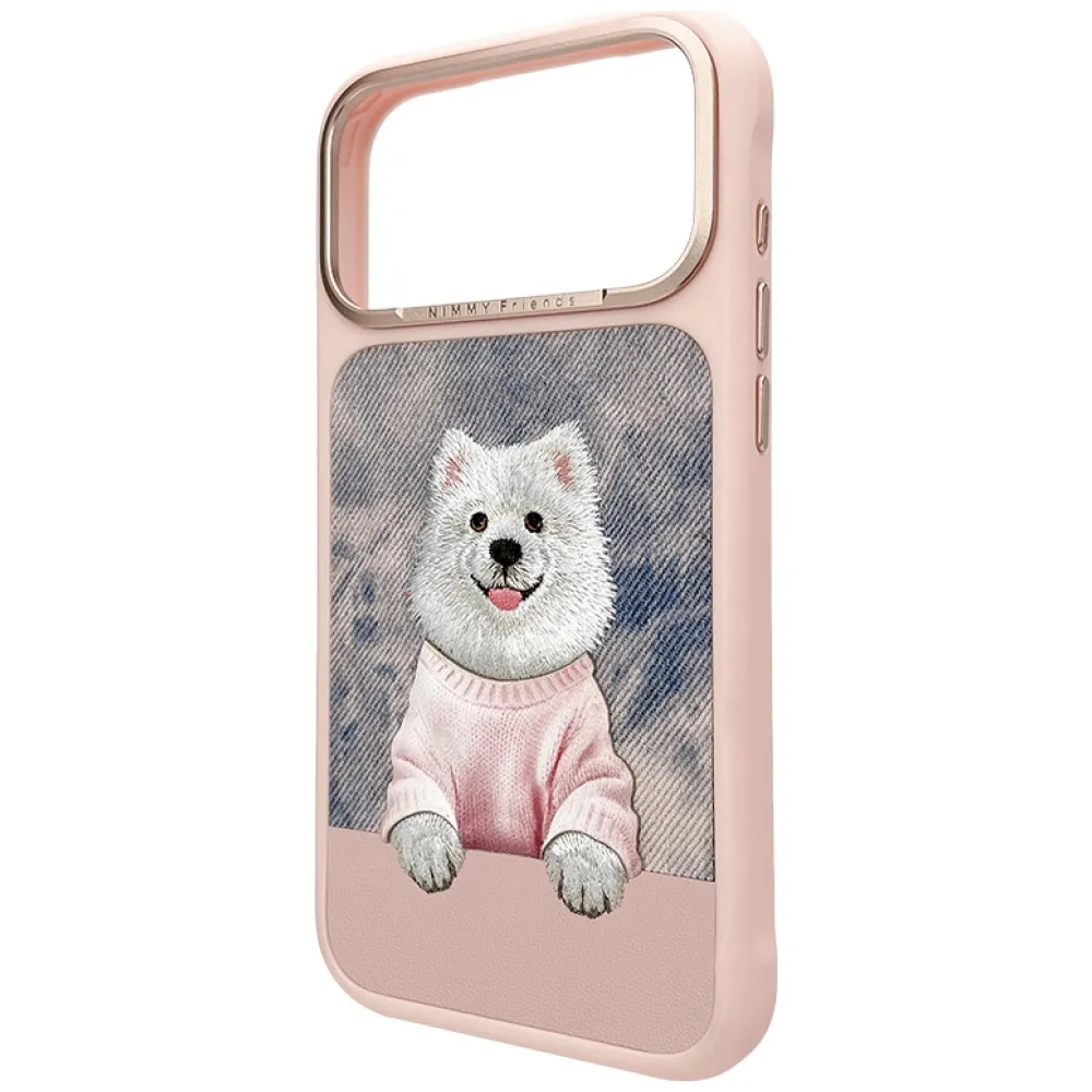 NIMMY case GENTLE PETS SERIES DOG kompatibel mit MagSafe passend für IPHONE 17 Pro pink