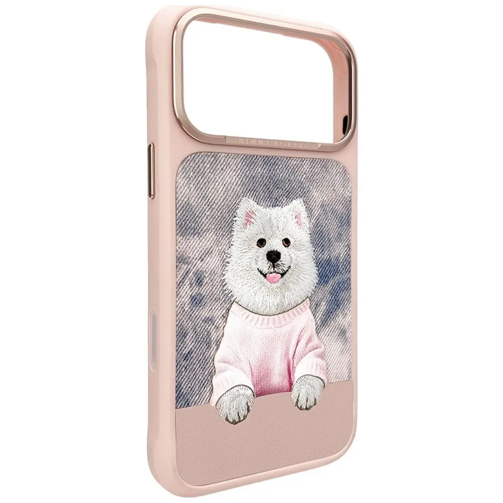 NIMMY case GENTLE PETS SERIES DOG kompatibel mit MagSafe passend für IPHONE 17 PRO MAX pink