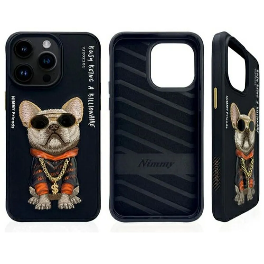 NIMMY case GLASSES COOL DOG passend für IPHONE 15 Pro Max black