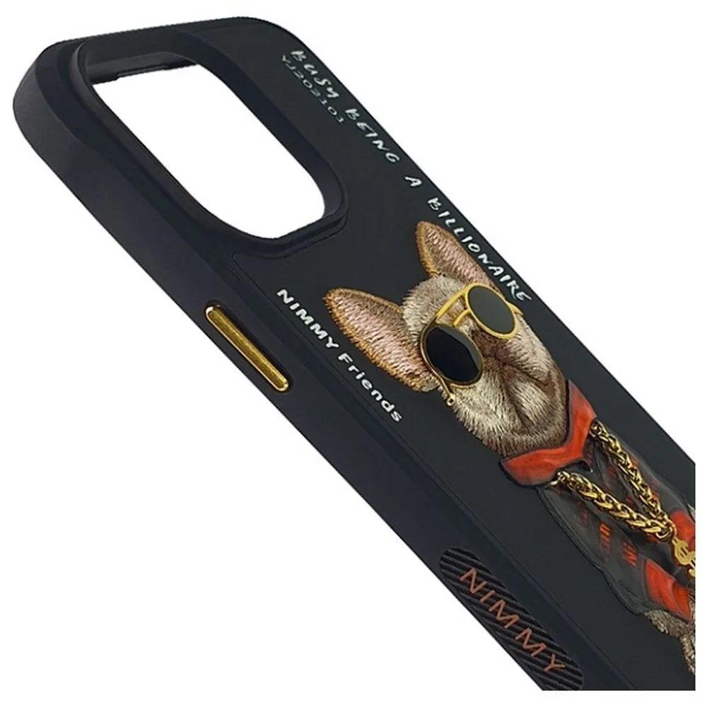 NIMMY case GLASSES COOL DOG passend für IPHONE 15 Pro Max black