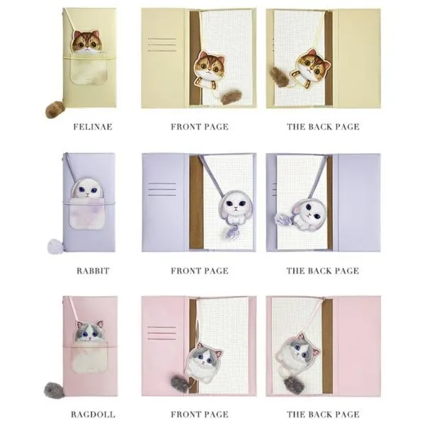 NIMMY set 2in1 notebook + pen BIG EYED PET 2.0 Cat khaki