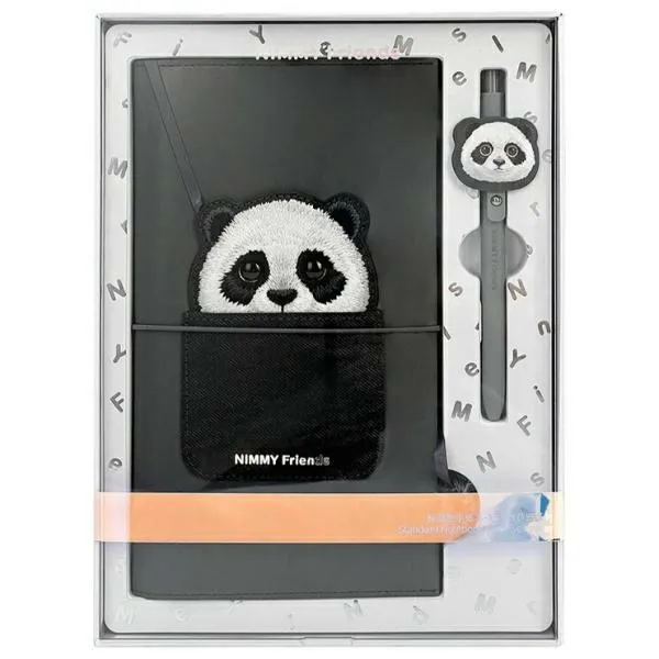 NIMMY set 2in1 notebook + pen BIG EYED PET 2.0 Panda black