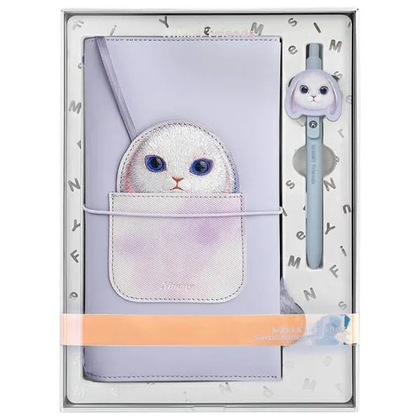 NIMMY set 2in1 notebook + pen BIG EYED PET 2.0 Rabbit purple