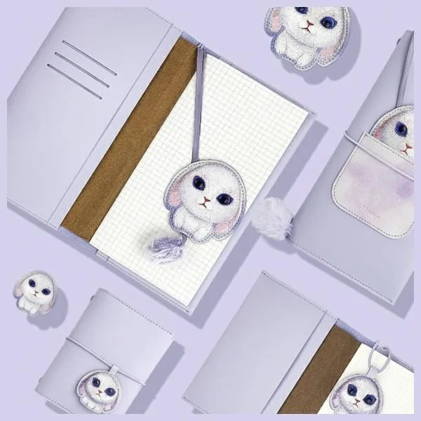 NIMMY set 2in1 notebook + pen BIG EYED PET 2.0 Rabbit purple