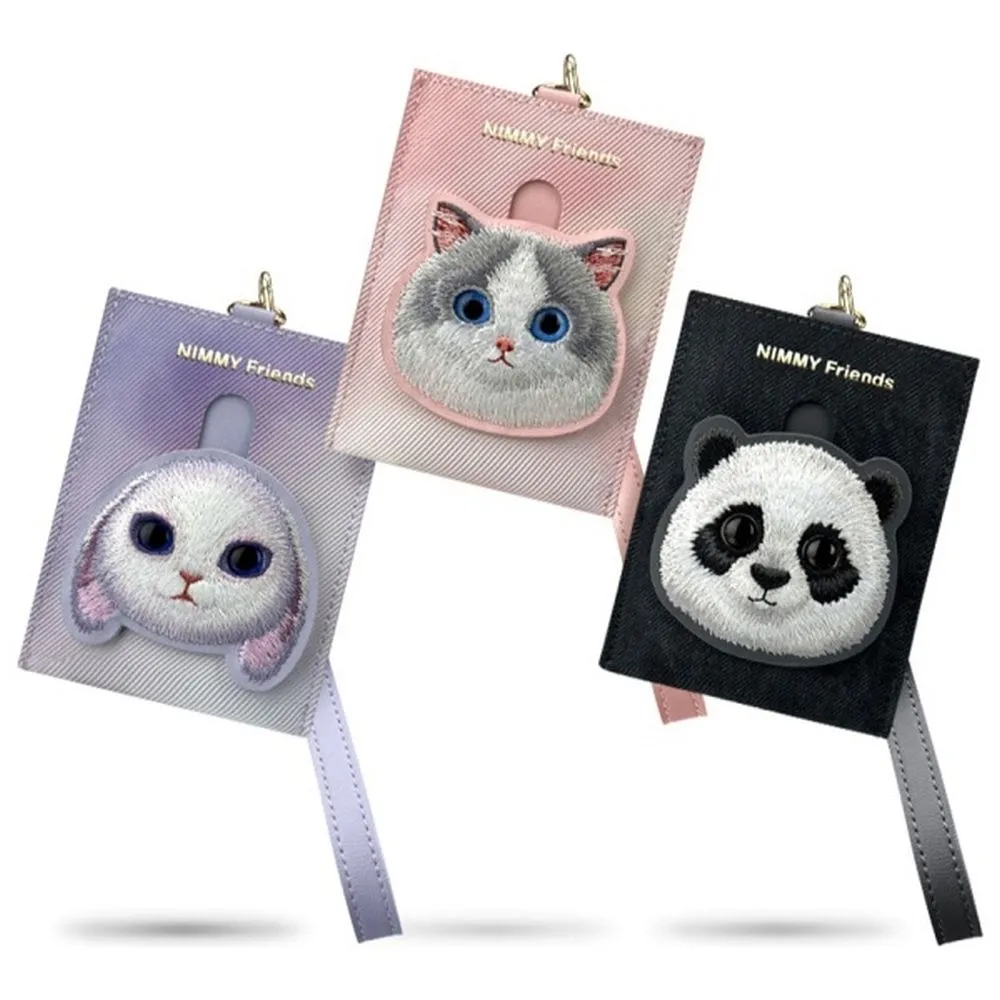 NIMMY card wallet BIG EYED PET 2.0 Panda black