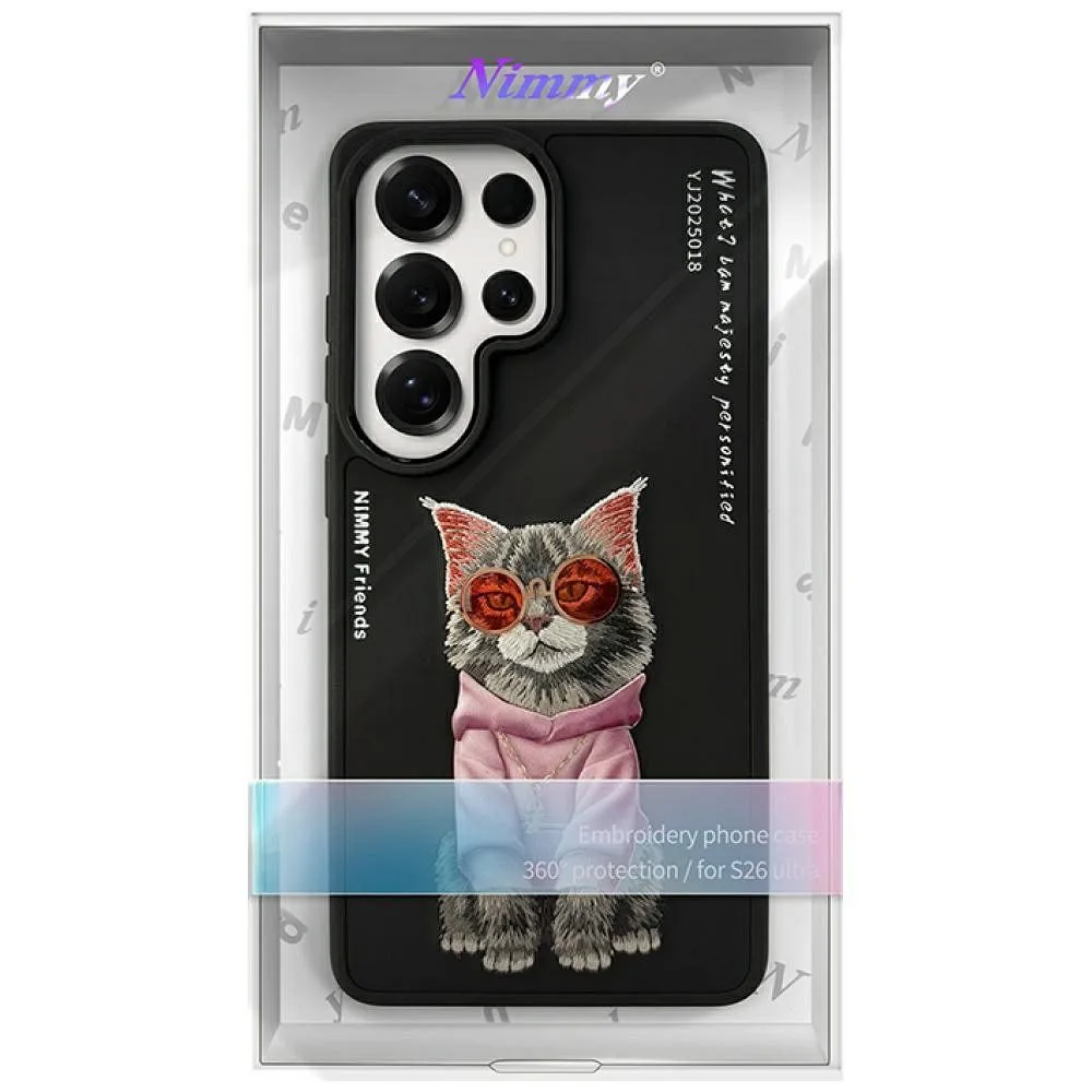 NIMMY case GLASSES COOL CAT passend für SAMSUNG S26 Ultra black