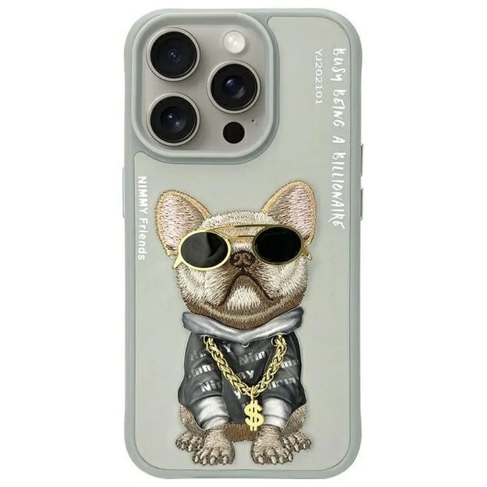 NIMMY case GLASSES COOL DOG passend für IPHONE 15 Pro Max gray