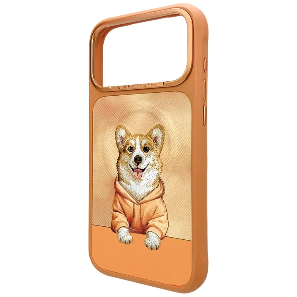NIMMY case GENTLE PETS SERIES DOG kompatibel mit MagSafe passend für IPHONE 17 Pro Max orange