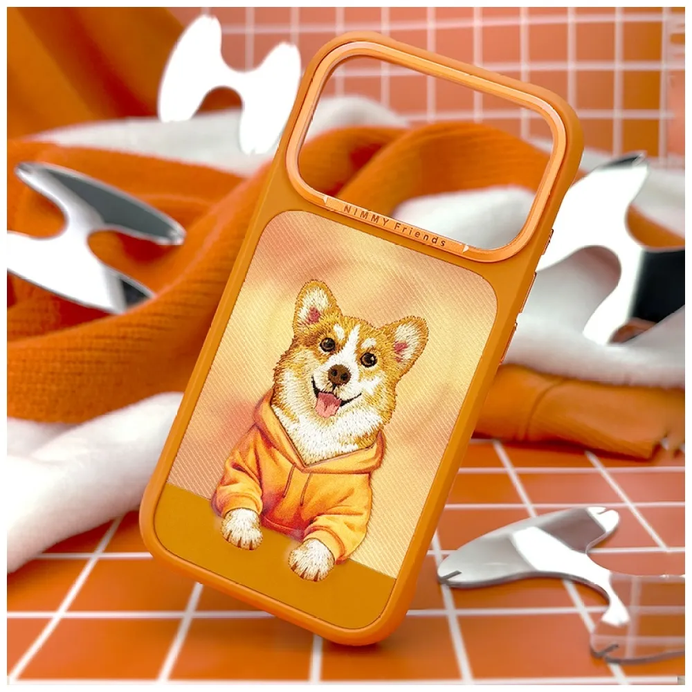 NIMMY case GENTLE PETS SERIES DOG kompatibel mit MagSafe passend für IPHONE 17 Pro Max orange