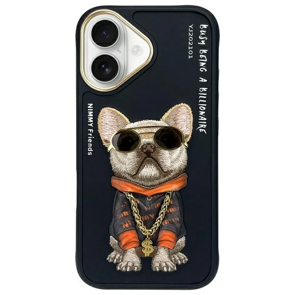 NIMMY case GLASSES COOL DOG passend für IPHONE 16 black