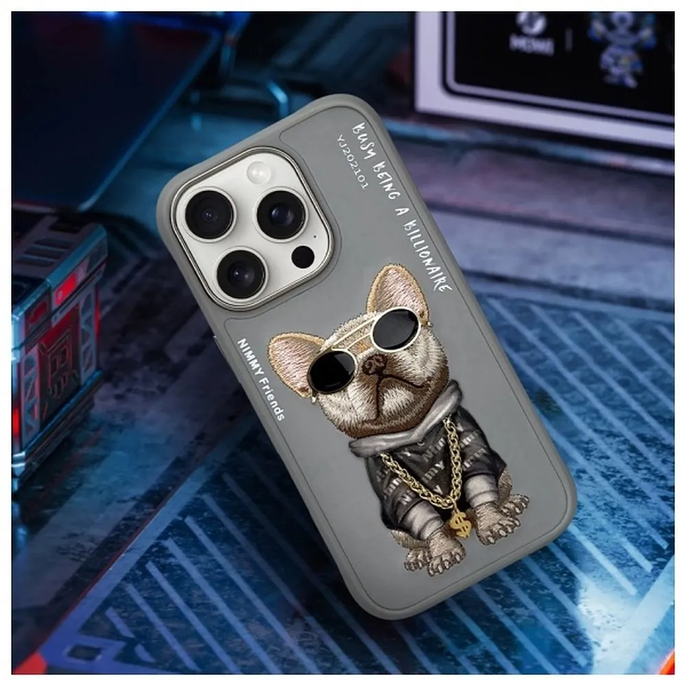 NIMMY case GLASSES COOL DOG passend für IPHONE 16 Pro Max gray
