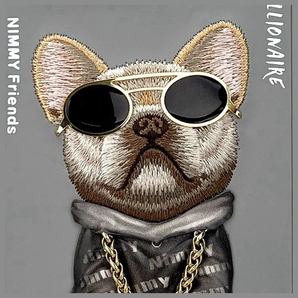 NIMMY case GLASSES COOL DOG passend für IPHONE 16 Pro Max gray