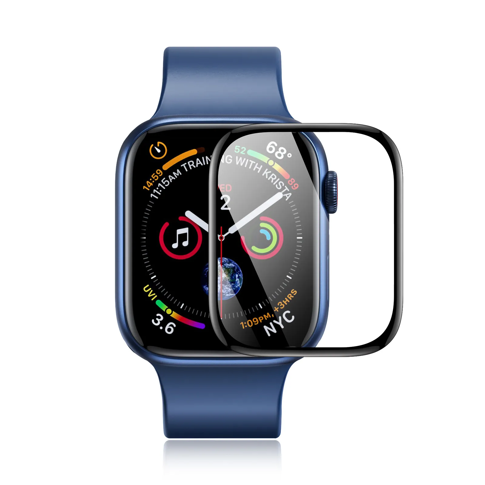 DUX DUCIS protector LCD PMMA with frame passend für Apple Watch 10 46 mm black