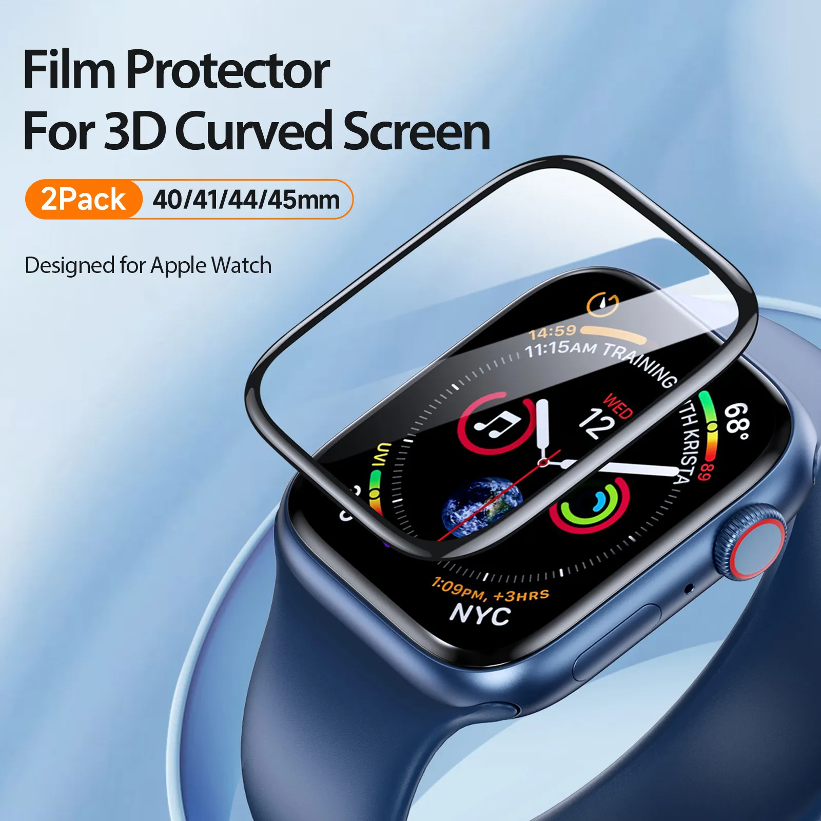 DUX DUCIS protector LCD PMMA with frame passend für Apple Watch 10 46 mm black