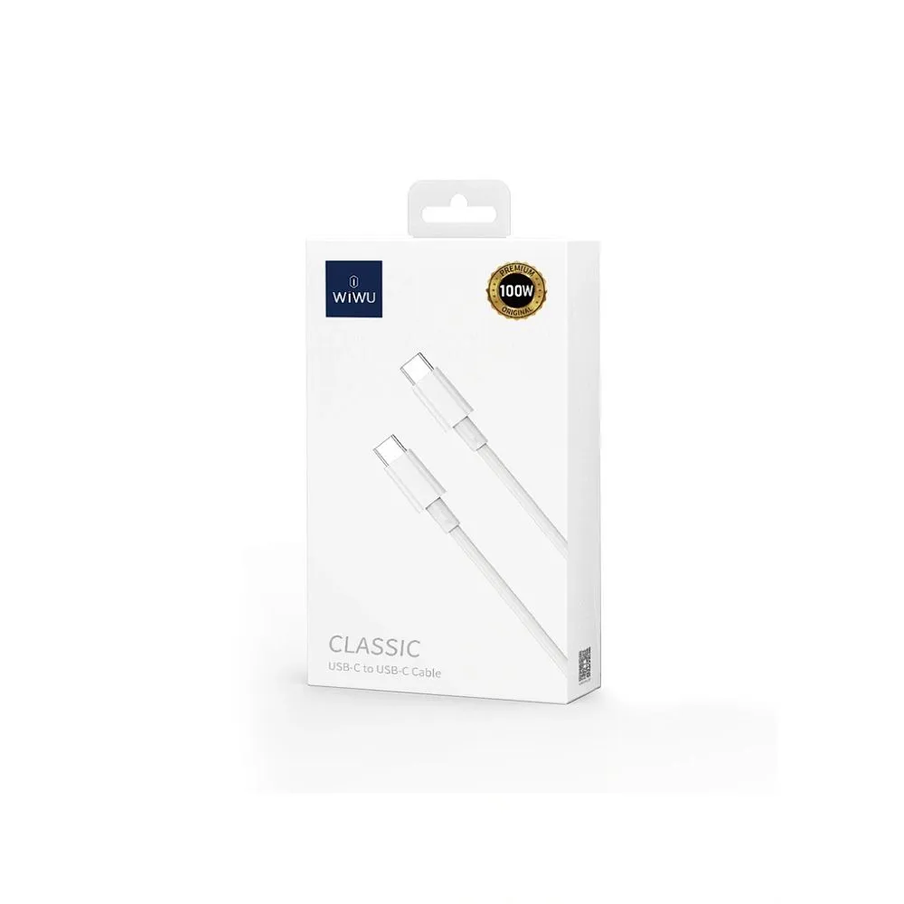 WiWU - Classic Serie USB Kabel Wi-C007 USB A auf USB C 5A - weiß