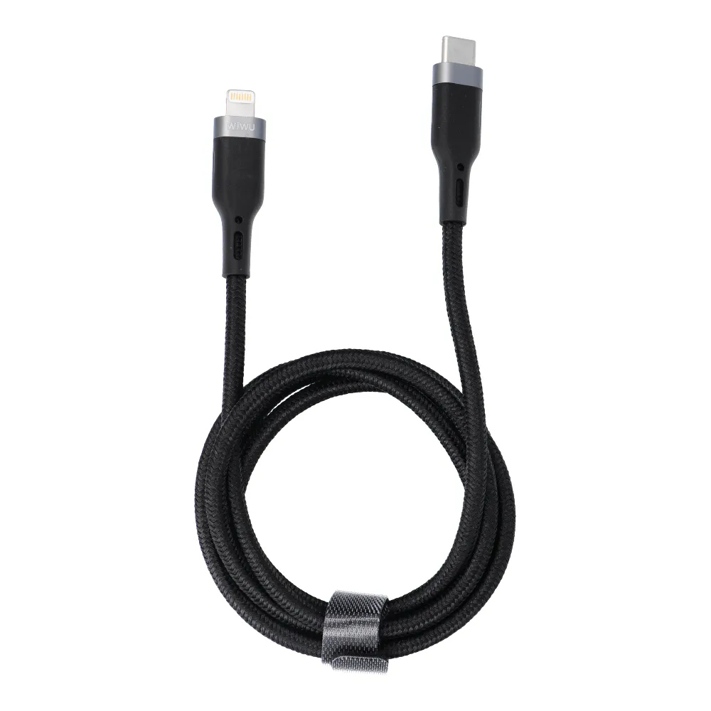 WiWU - Platinum Series USB-Kabel Wi-C013 USB C zu Lightning 30W 1.2m - schwarz