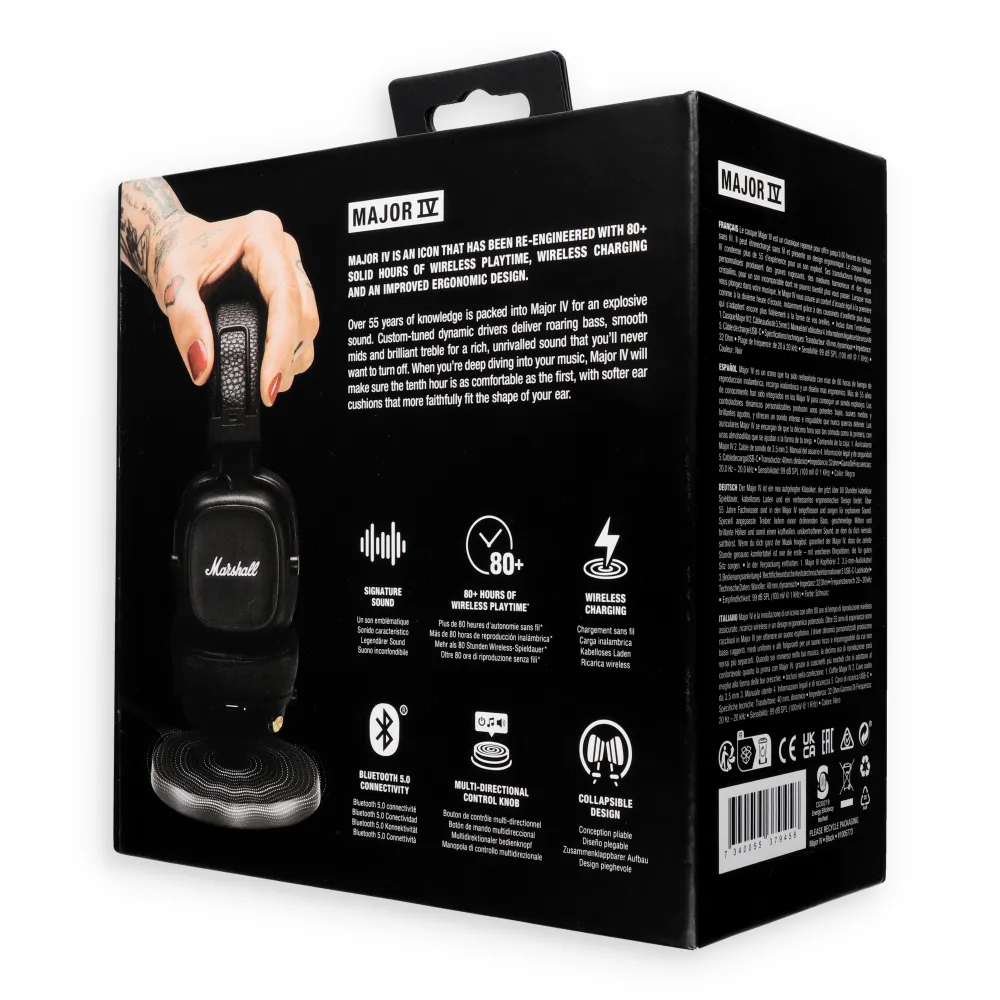 Wireless headphones Marshall Major IV black