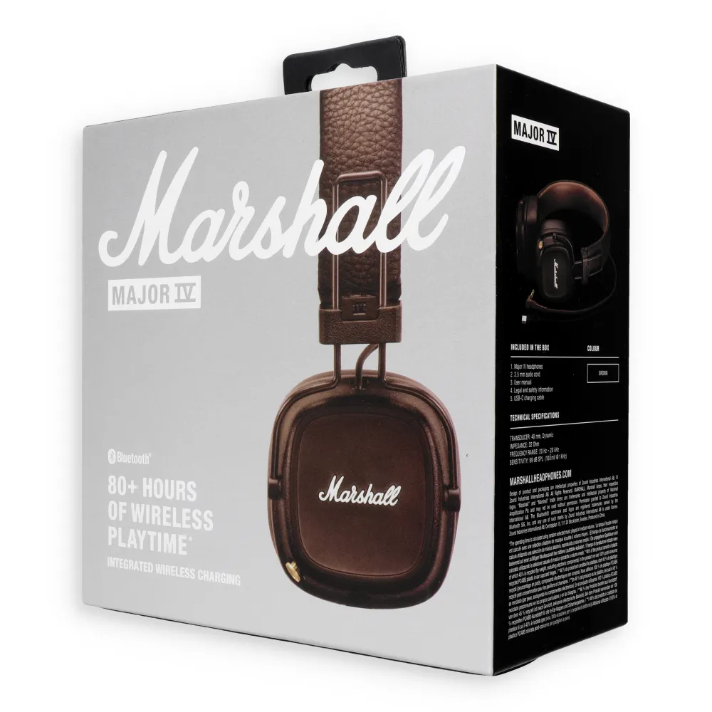Wireless headphones Marshall Major IV brown