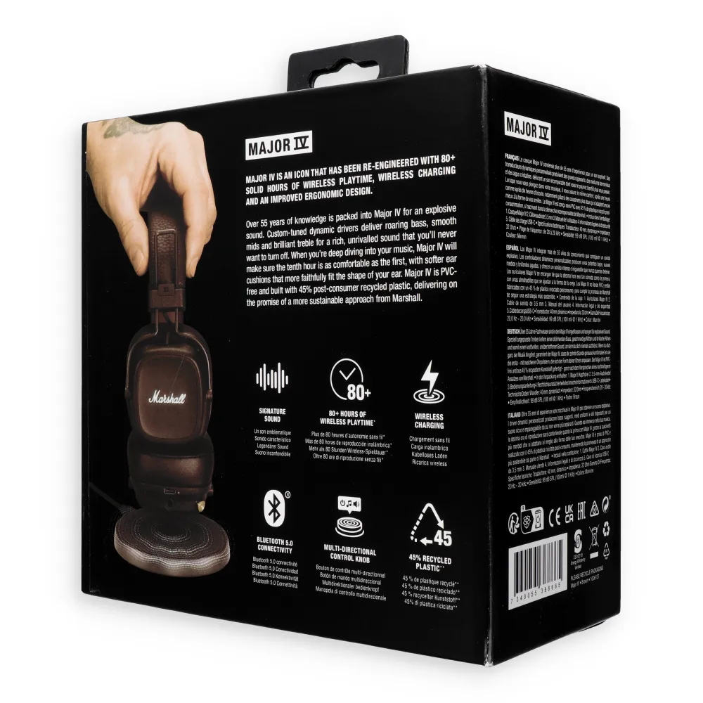 Wireless headphones Marshall Major IV brown