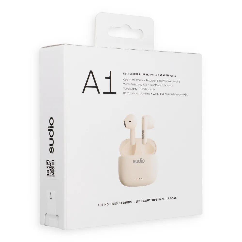 Wireless earphones Sudio A1 snow white