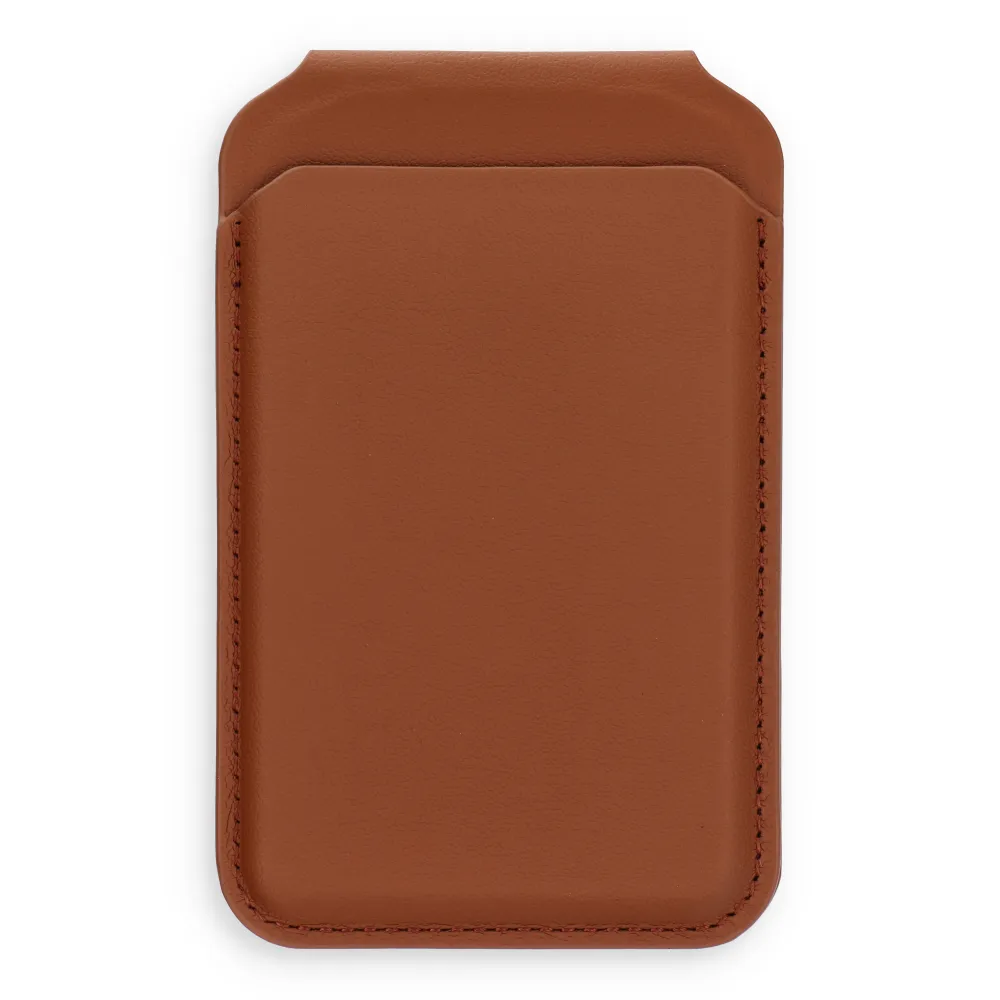 Wallet case with stand kompatibel mit Magsafe Satechi Vegan leather wallet stand brown