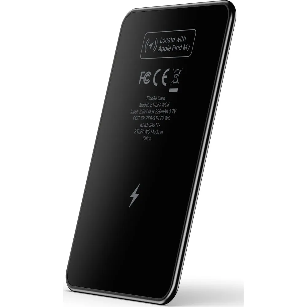 Locator kompatibel mit Apple Find My Satechi Wallet Card shape ST-LFAWCK black