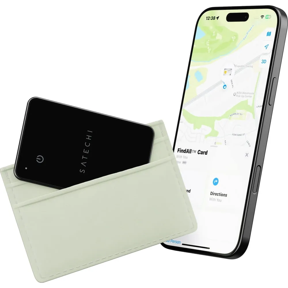 Locator kompatibel mit Apple Find My Satechi Wallet Card shape ST-LFAWCK black