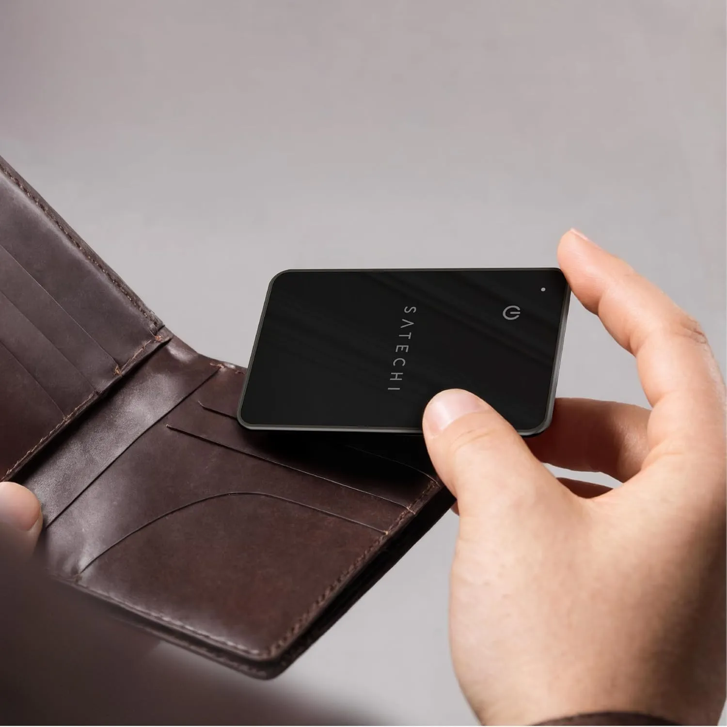 Locator kompatibel mit Apple Find My Satechi Wallet Card shape ST-LFAWCK black