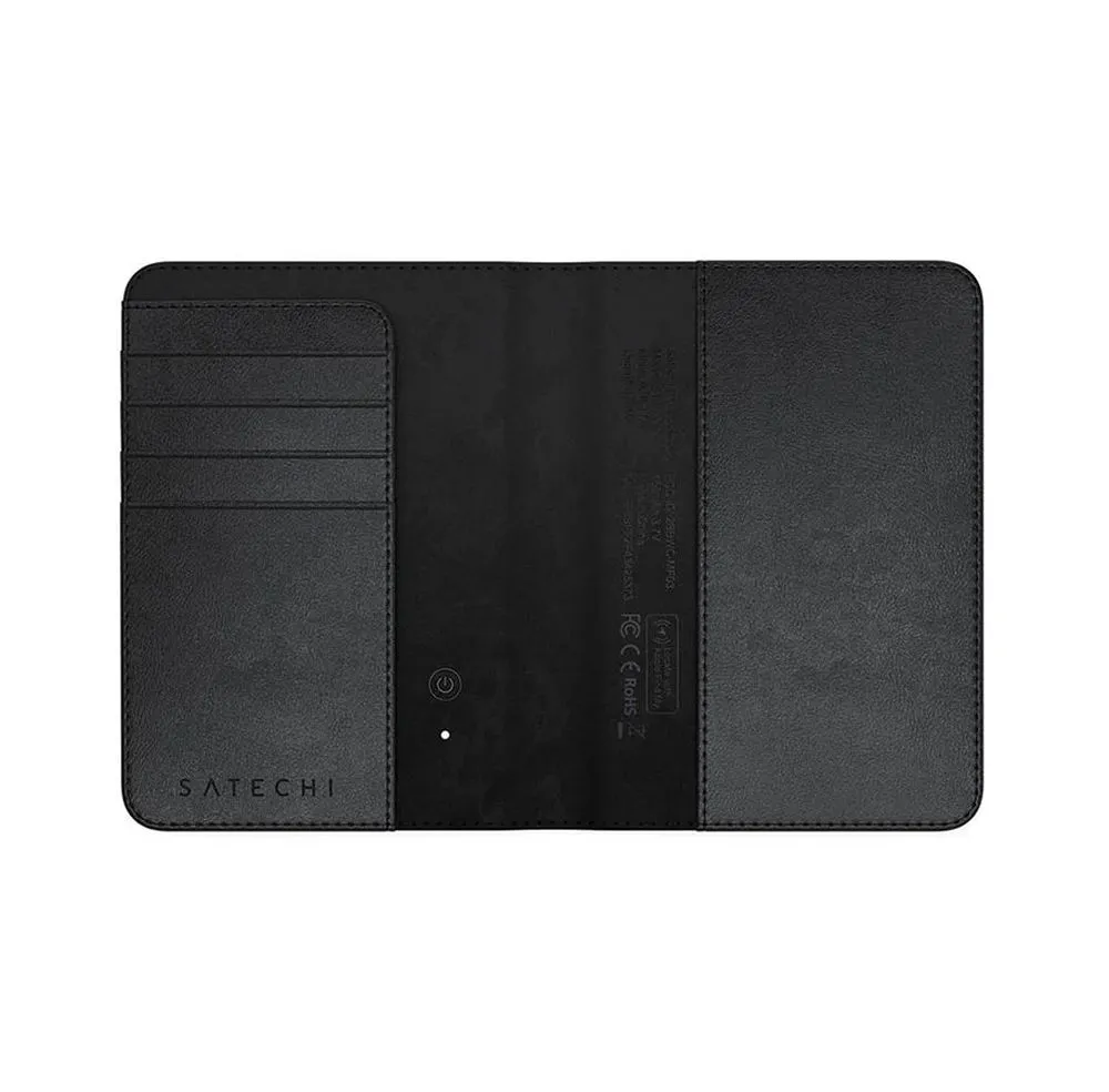 Locator kompatibel mit Apple Find My Satechi FindAll Passport Cover shape Vegan Leather ST-VPCK black
