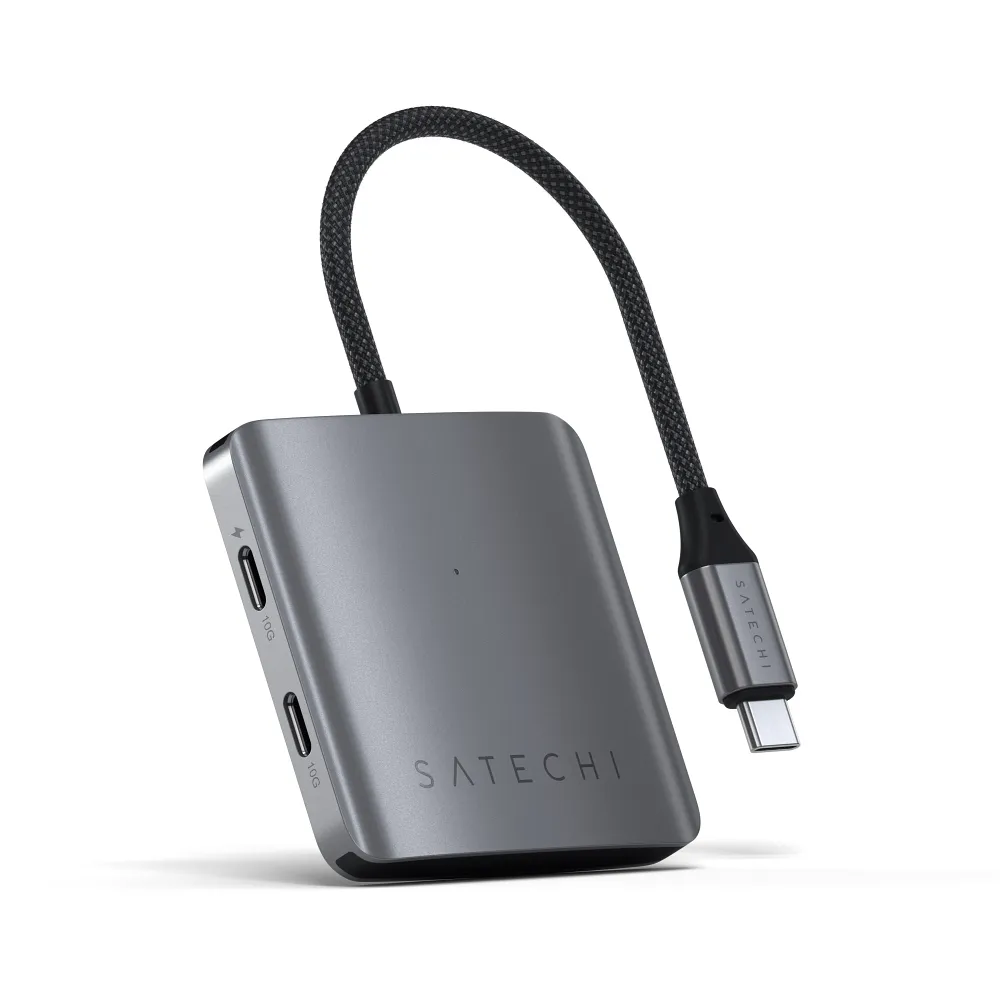 SATECHI adapter HUB 4in1 Type C ST-H4CPDM space gray