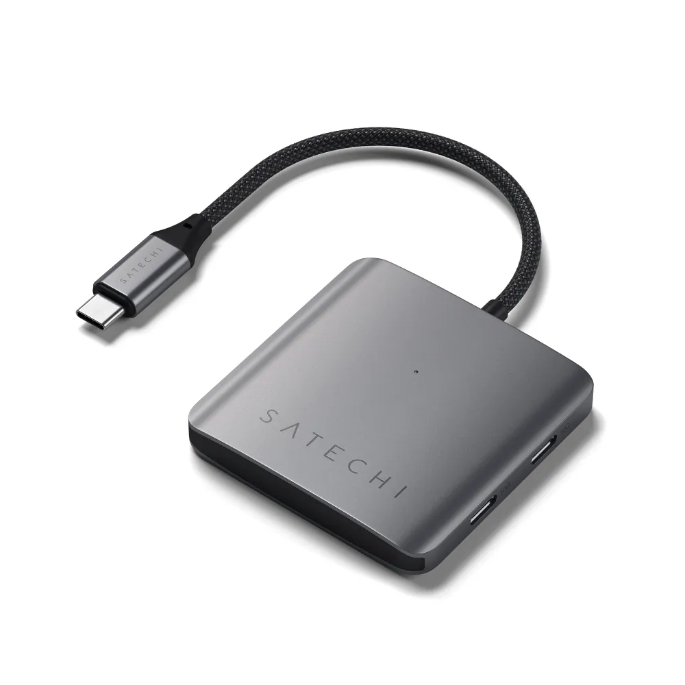 SATECHI adapter HUB 4in1 Type C ST-H4CPDM space gray