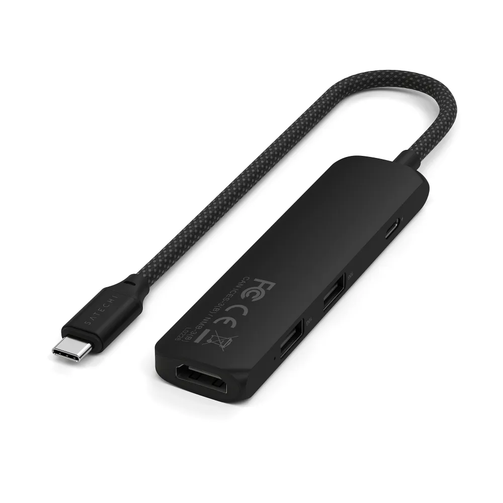 SATECHI adapter HUB 4in1 Type C ST-P4SK black