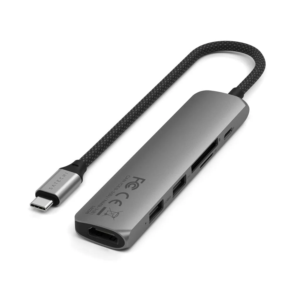 SATECHI adapter HUB 6in1 Type C ST-P6SM space gray