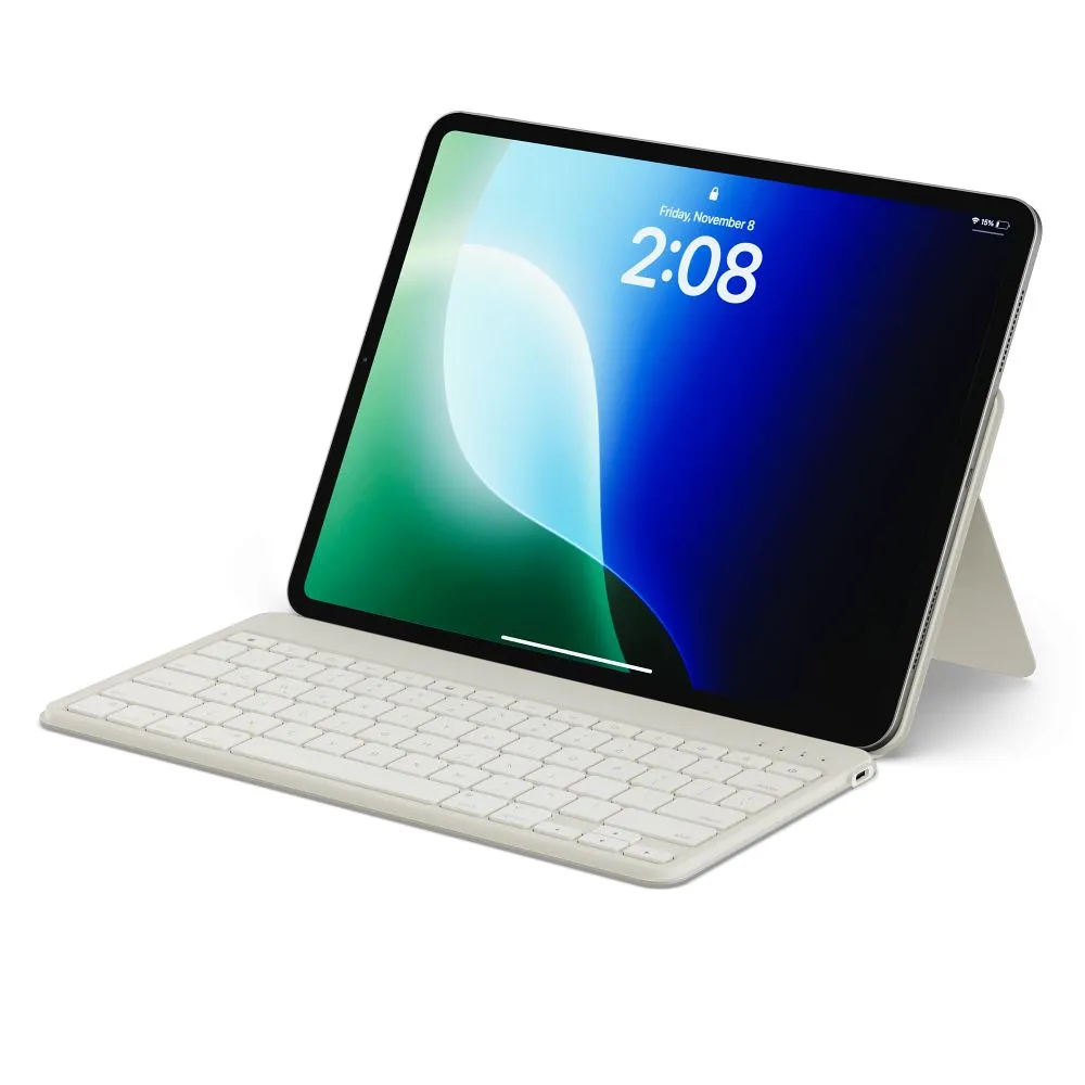 Wireless keyobard with stand passend für smartphone/tablet QWERTY Satechi Onthego sand