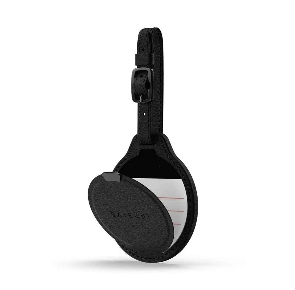 Locator kompatibel mit Apple Find My Satechi FindAll Luggage Tag shape Vegan Leather ST-LFALTK black