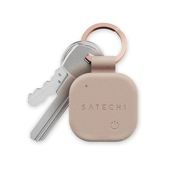 Locator kompatibel mit Apple Find My Satechi Keychain shape Vegan Leather ST-LKCFR desert rose