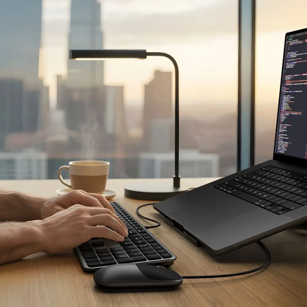 Wired keyboard USB A/USB C QWERTY Dual (Mac/Windows) Satechi Slim LX3 Wired space black
