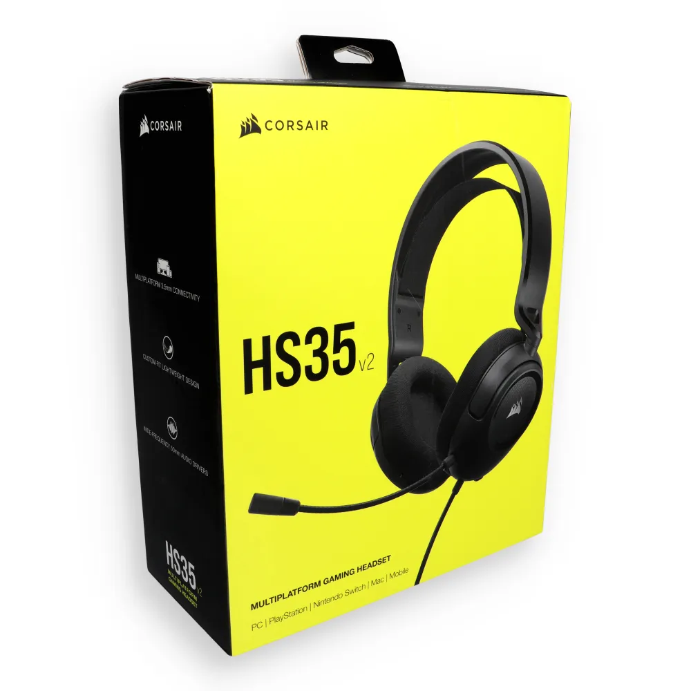 Wired headphones Jack 3,5 mm with microphone Corsair HS35 V2 Carbon black