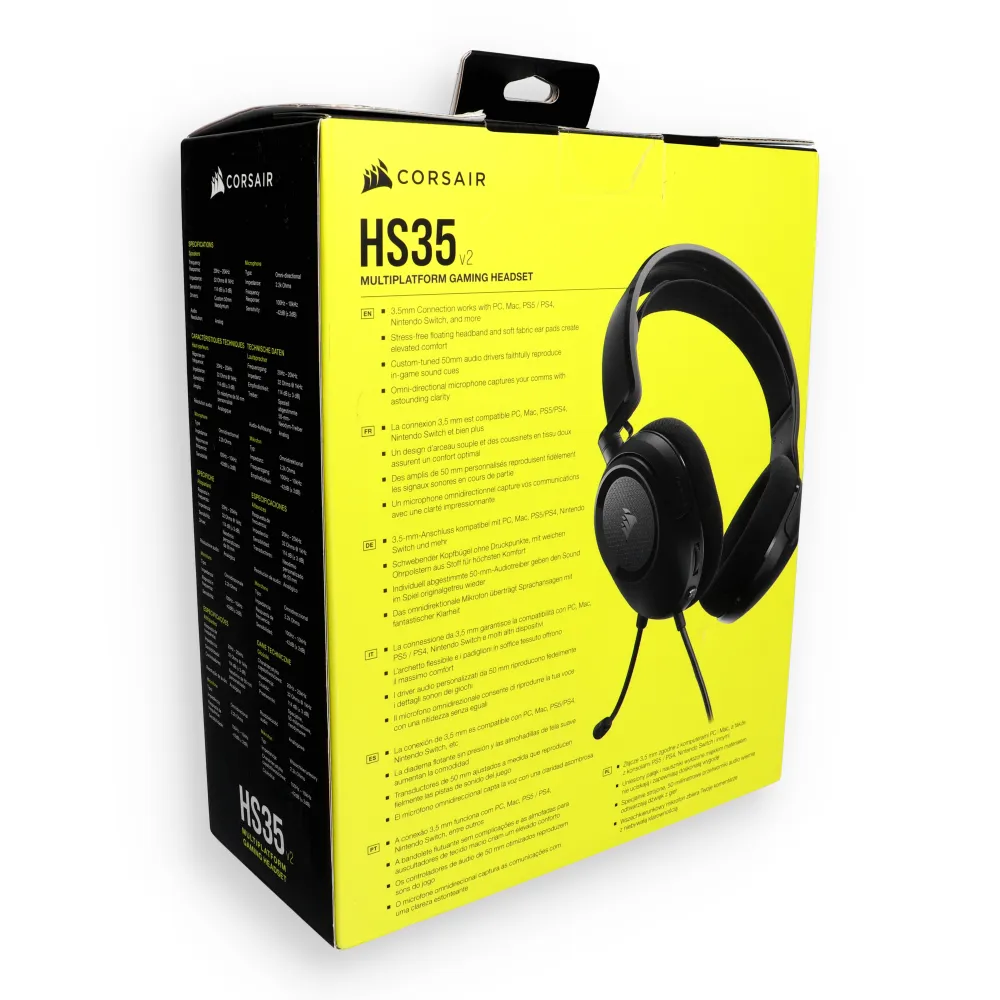 Wired headphones Jack 3,5 mm with microphone Corsair HS35 V2 Carbon black