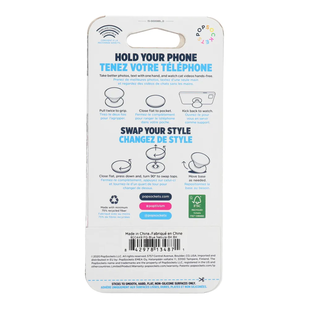 Smartphone holder and stand Popsockets nebula ocean